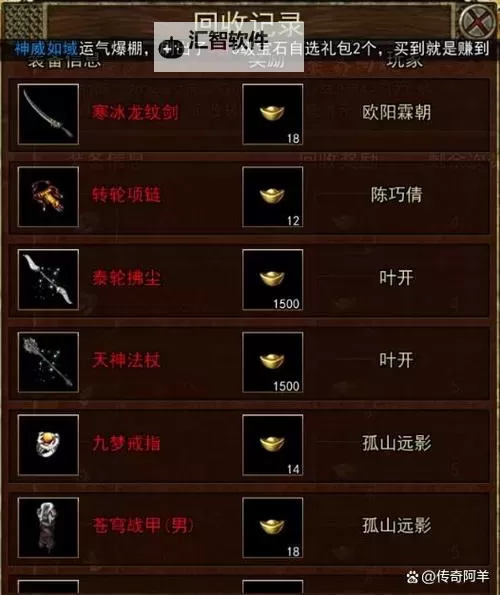 光通传奇3装备大全：全面解析最强装备搭配指南图2