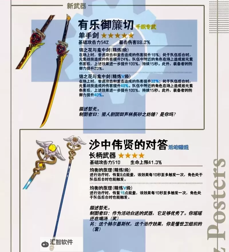 《原神》4.5下半复刻武器适配角色推荐 万事涌流大典适合谁图1