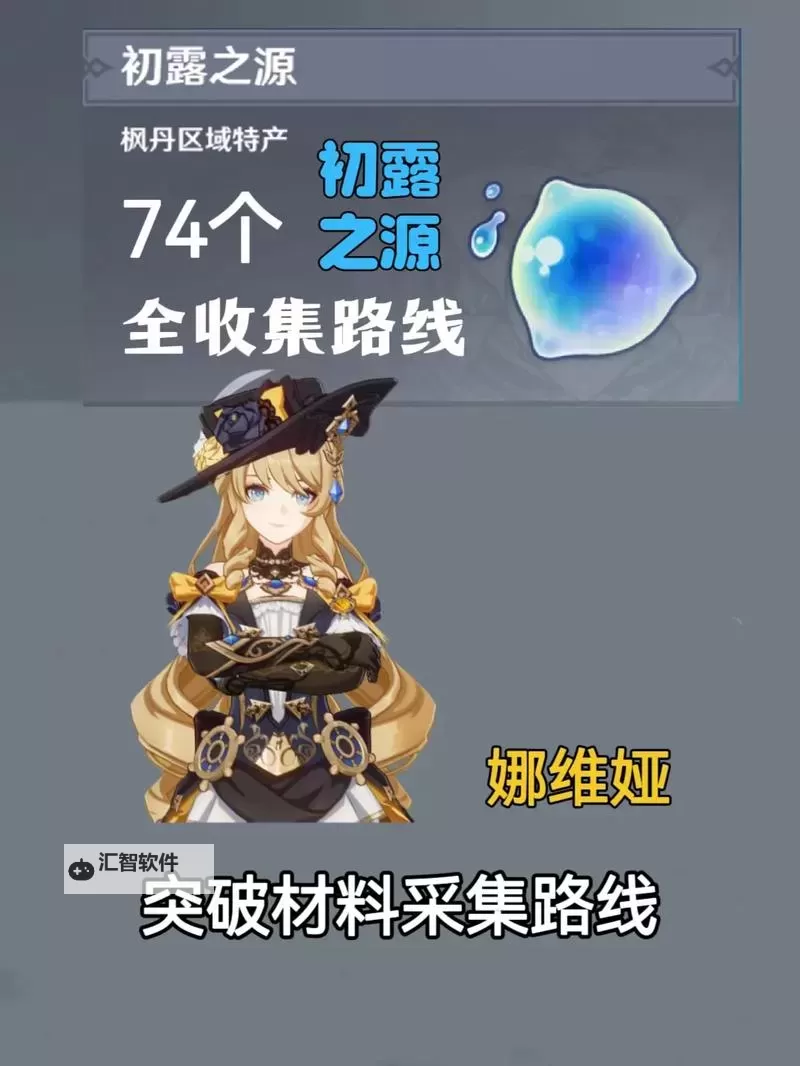《原神》4.8初露之源采集路线一览 娜维娅突破材料收集路线分享图1