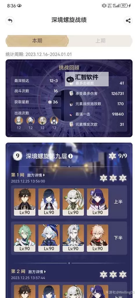 《原神》3.6版深渊第12层平民队伍推荐图2