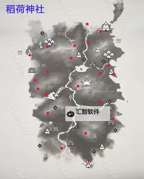 对马岛之魂全部稻荷神社位置一览 49个狐狸巢穴位置攻略图2