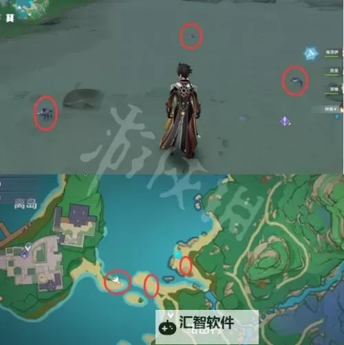 《原神》螃蟹刷新地点标注 在哪刷螃蟹图1