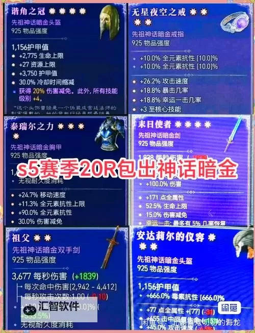 《暗黑破坏神4》第二赛季暗金装备强度评级 暗金装备通用性排名图1