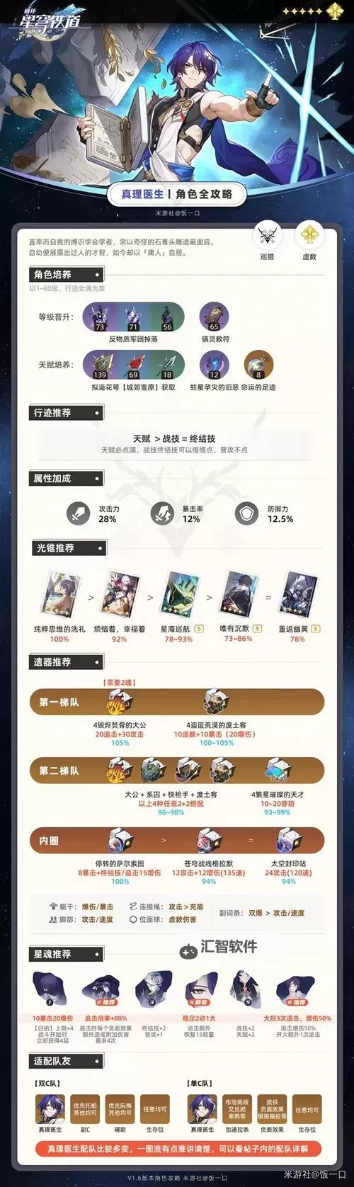 《崩坏星穹铁道》真理医生培养材料及数量整理图1