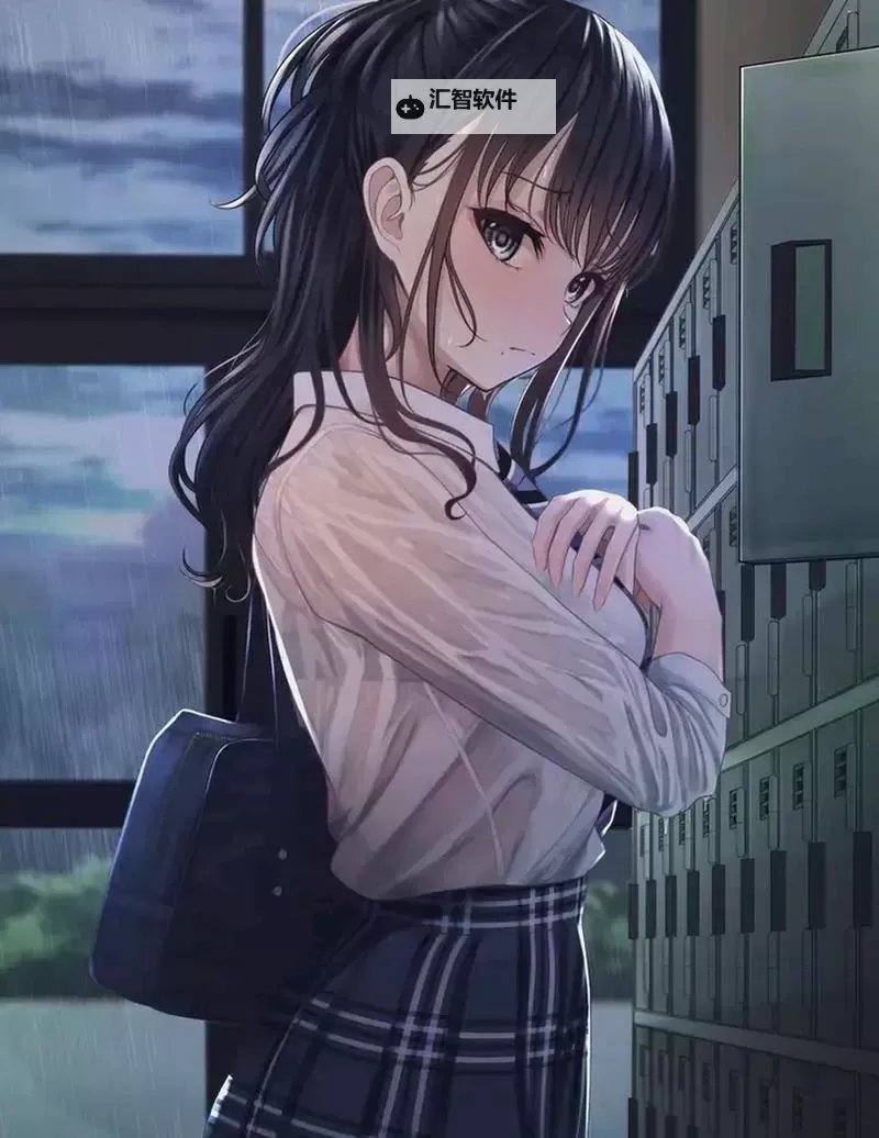 湿透JK避雨的避雨强制动漫在线：雨中青春的强制邂逅图1